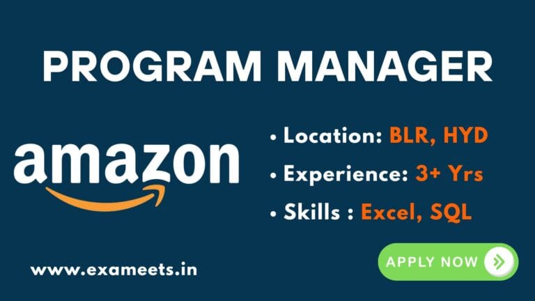 Amazon program manager – seller support | apply now