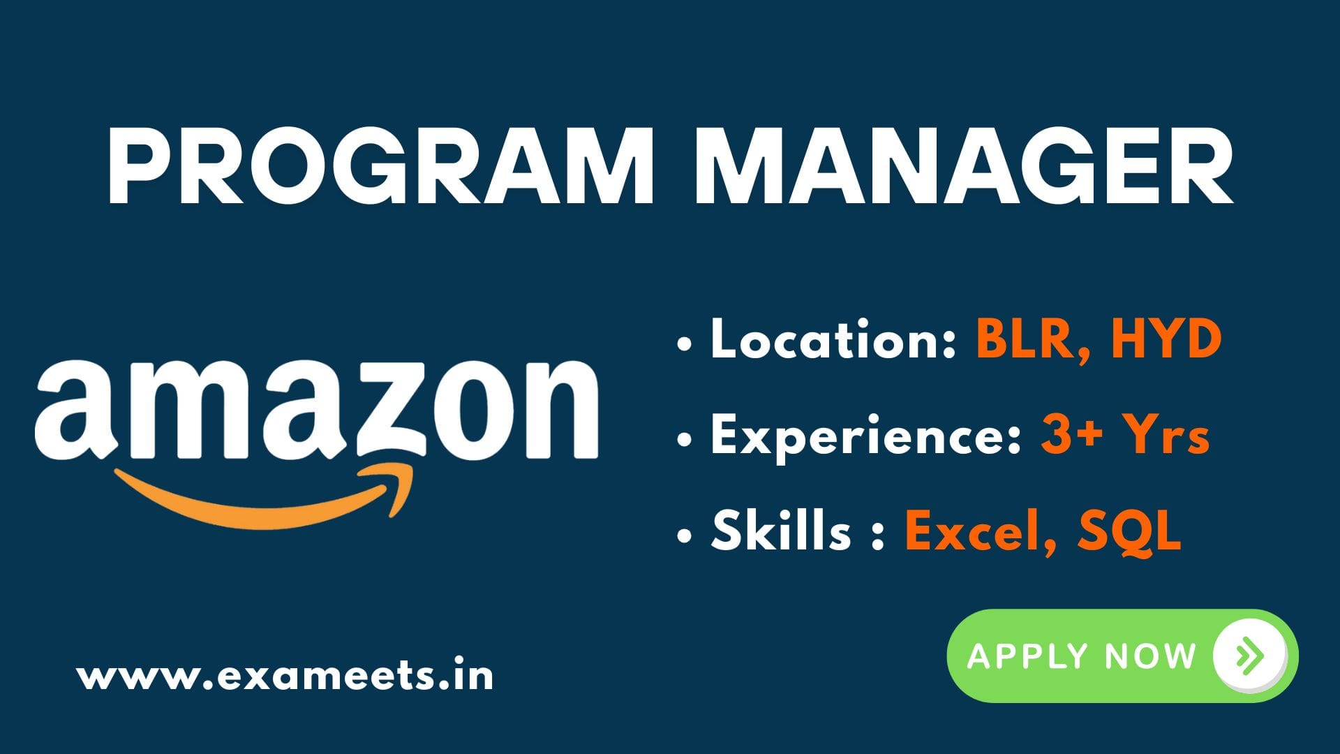 Amazon Program Manager – Seller Support | Apply Now