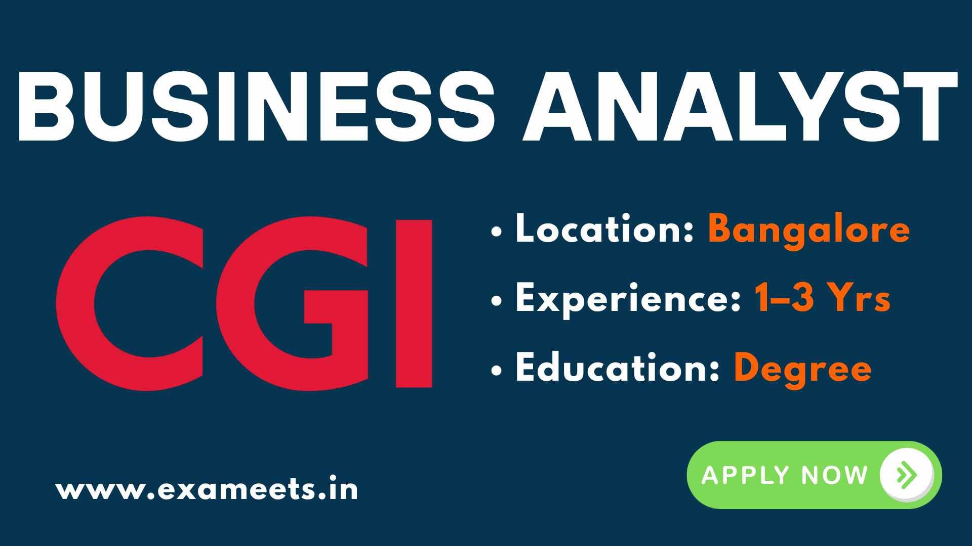 Apply for Business Analyst – Property & Casualty at CGI, Bangalore. 1–3 yrs exp. in insurance domain preferred. Full-time role with global career growth.