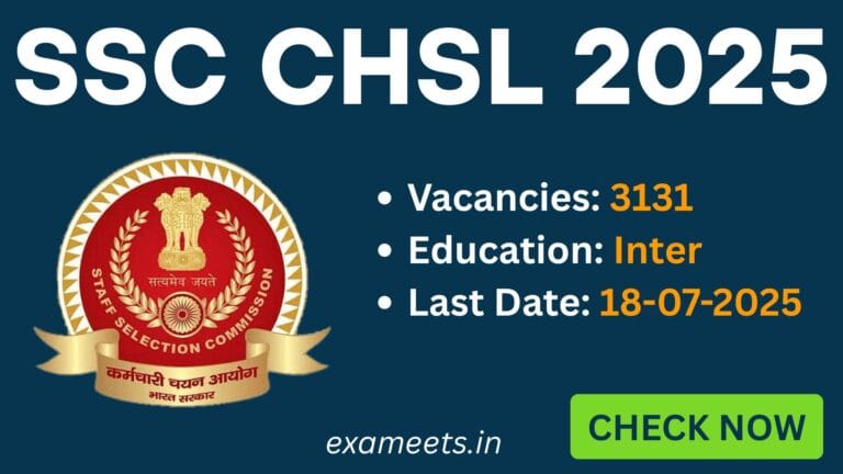 Ssc chsl 2025: apply online, eligibility, salary, exam info
