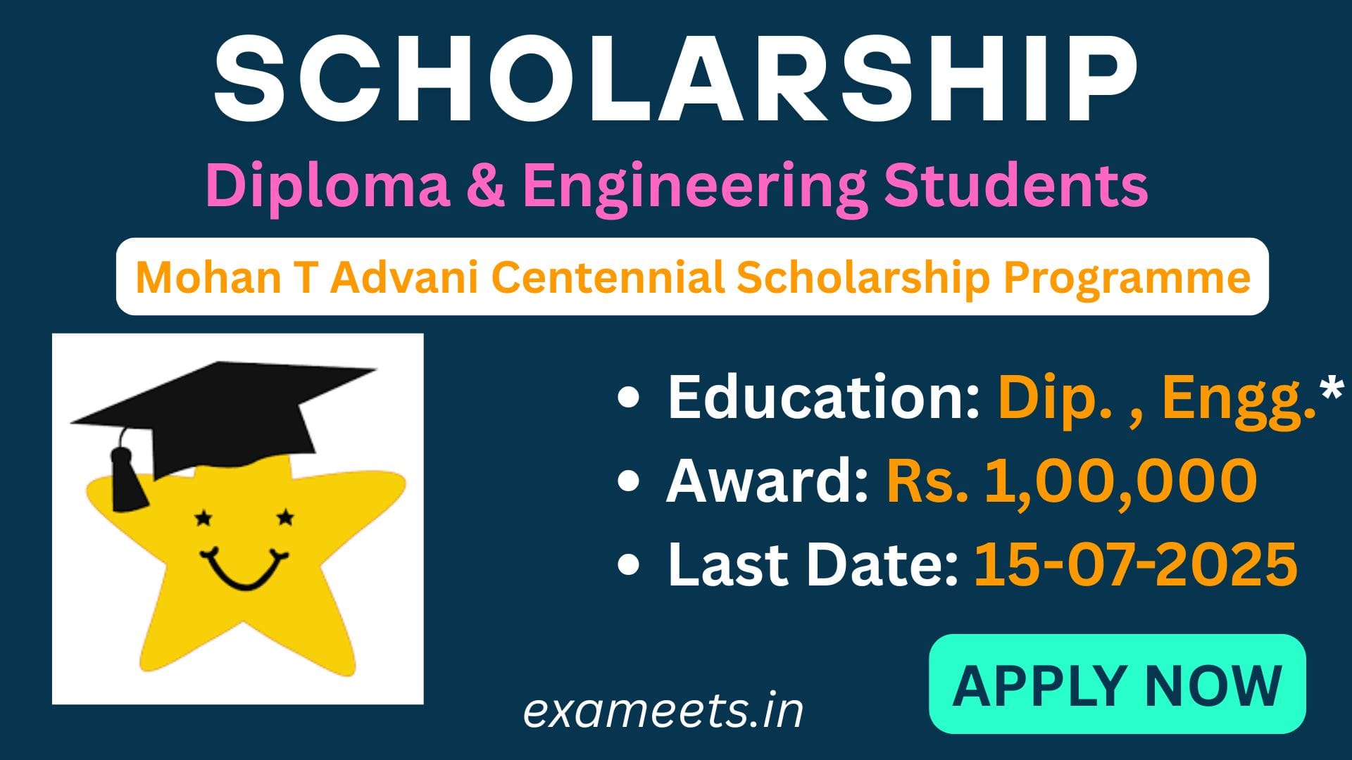 Mohan T Advani Centennial Scholarship Programme
