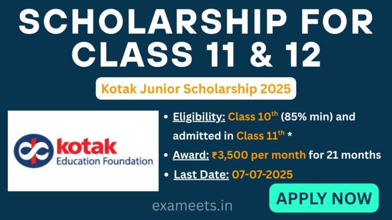 Kotak junior scholarship program 2025–26
